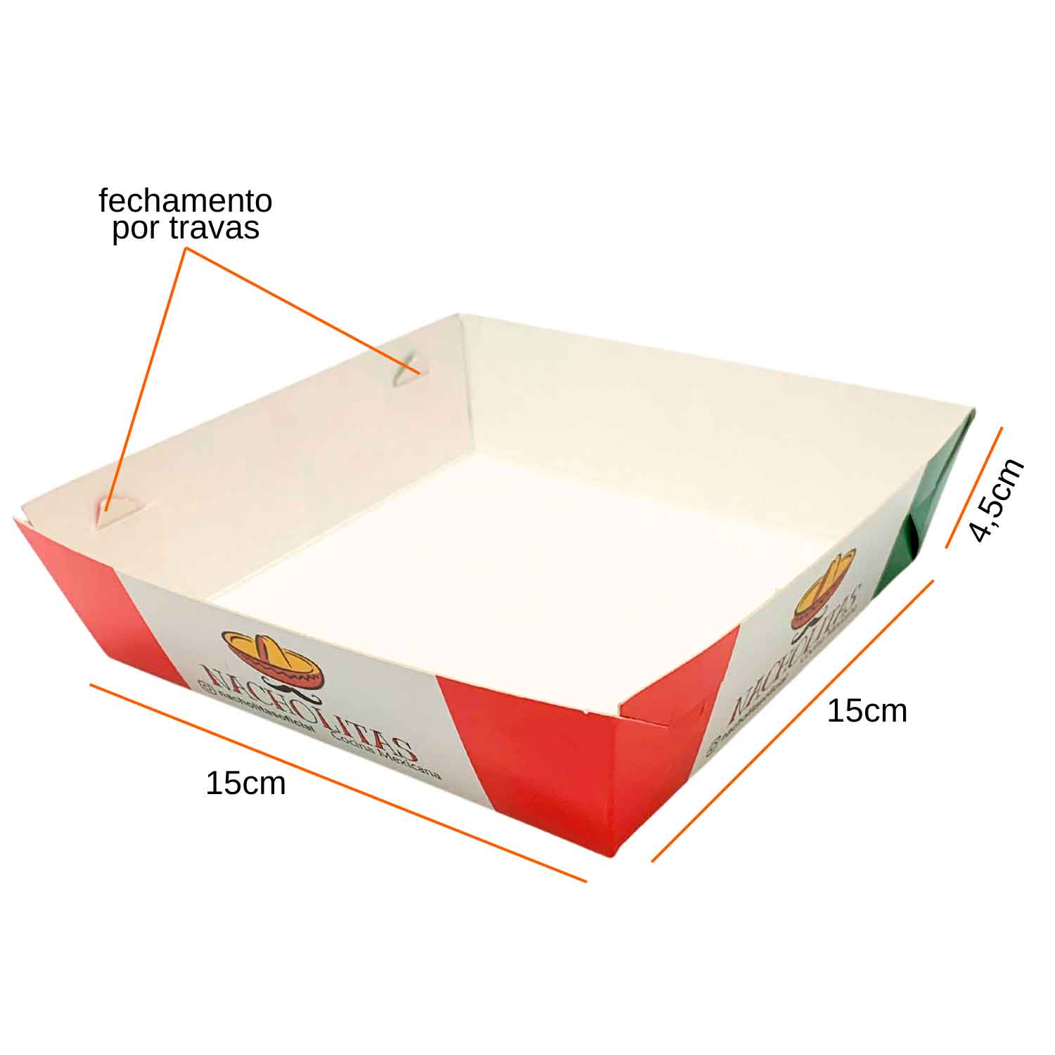 Embalagem Bandeja Multiuso (15 x 15 x 4,5 cm) Personalizada