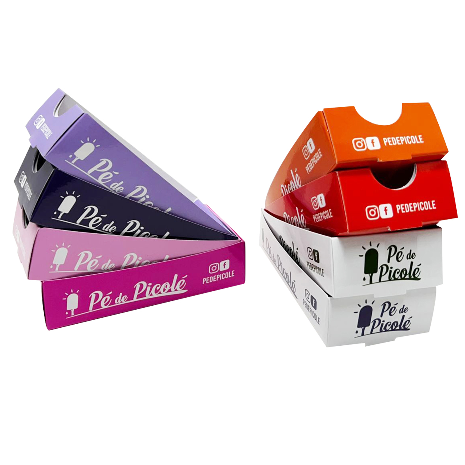 Embalagem Caixa para sorvete, Picole, Paleta (12 x 9 x 3 cm) Personalizada