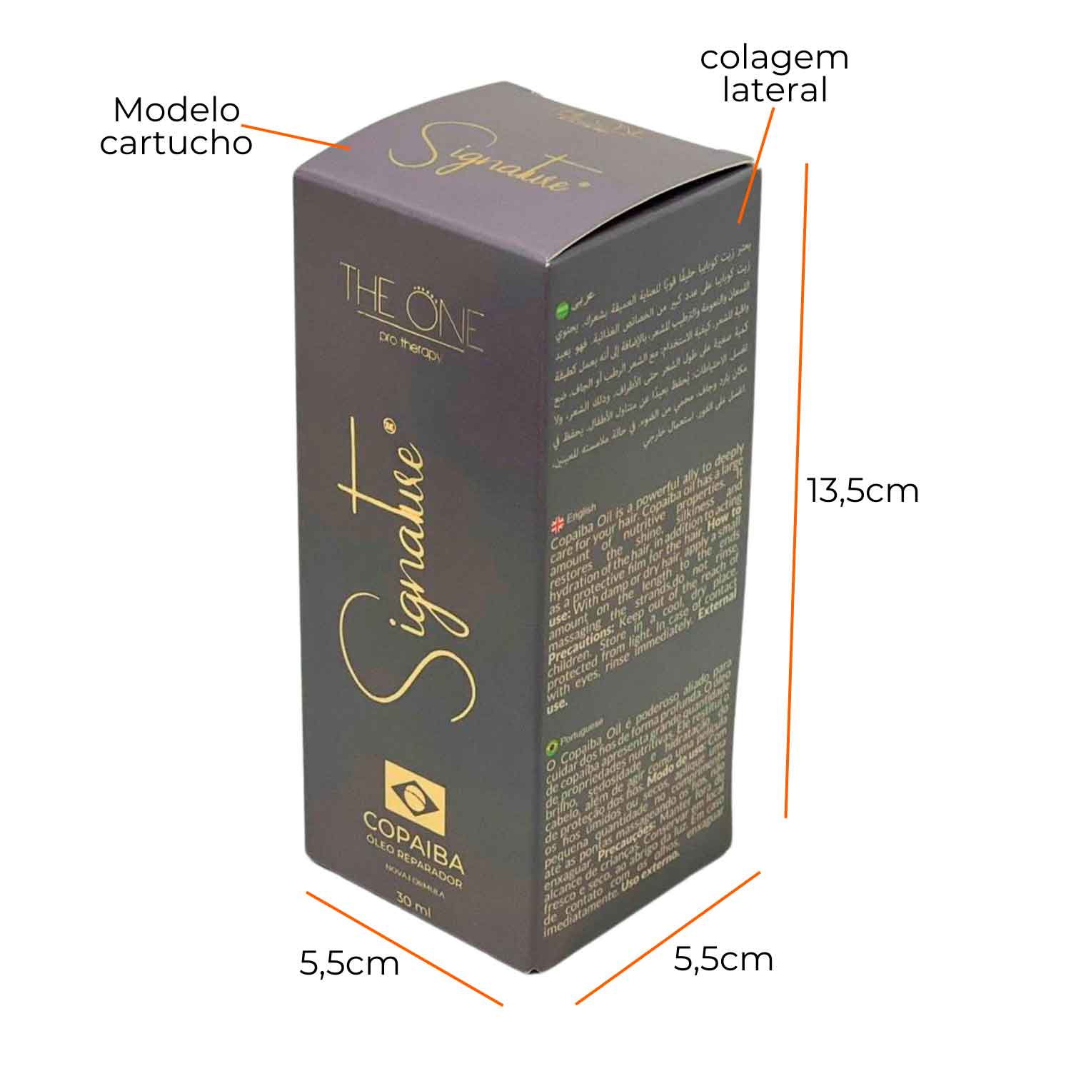 Embalagem para Perfume (5,5 x 5,5 x 13,5 cm) Personalizada