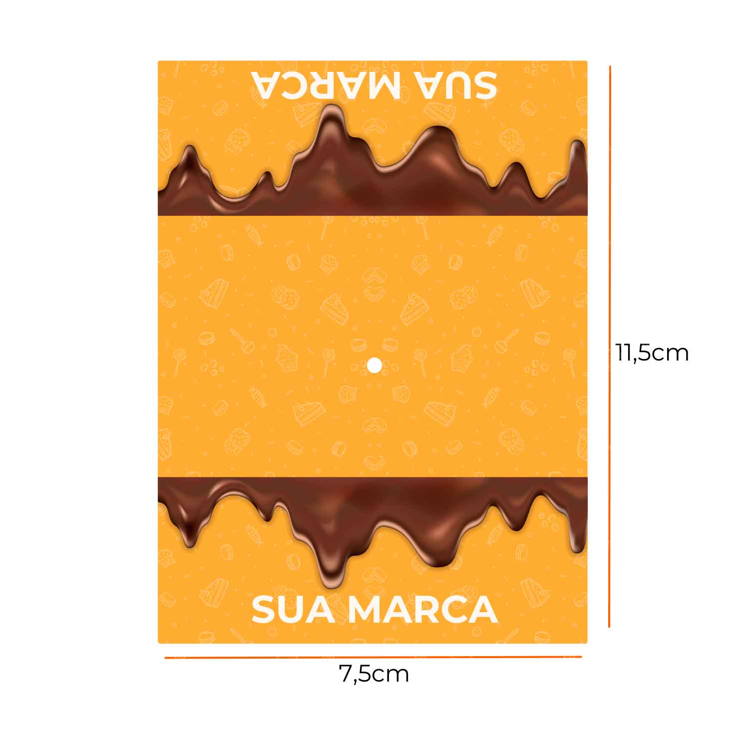 Embalagem para Crepe no Palito (11,5 x 7,5 cm) Personalizada