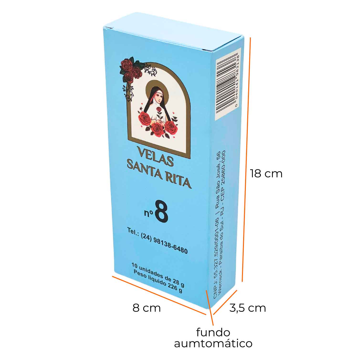 Embalagem para Vela (8 x 3,5 x 18 cm) Personalizada