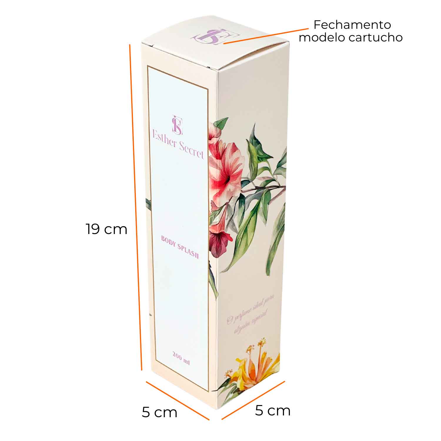 Embalagem para Body Splash (5 x 5 x 19 cm) Personalizada