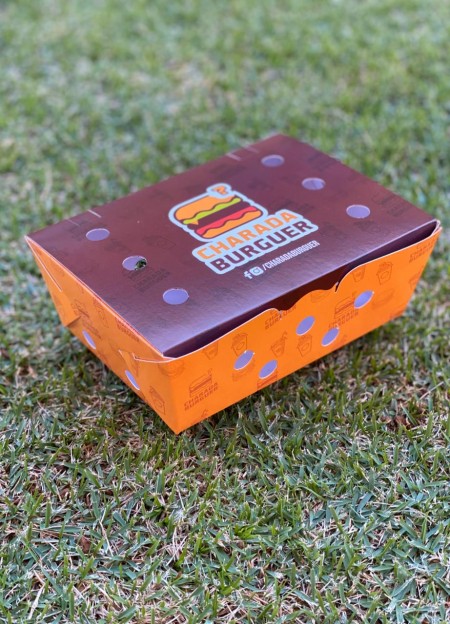Embalagem para frituras e porções Delivery c/ respiros (17 x 12 x 8 cm) Personalizada