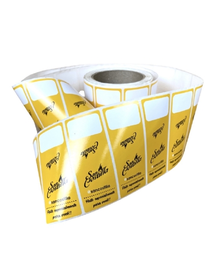 Lacre adesivo (10 x 4 cm) 2 cores Personalizado