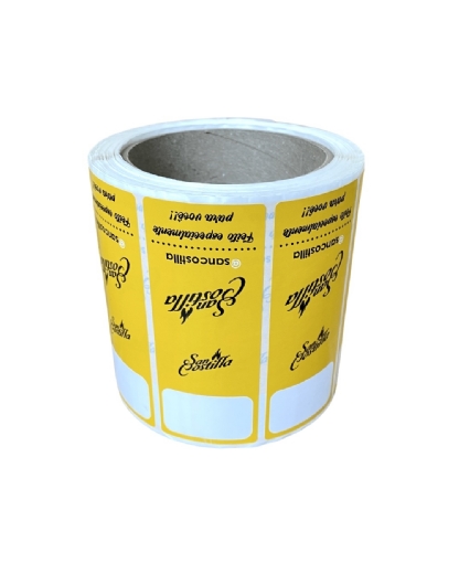 Lacre adesivo (10 x 4 cm) 2 cores Personalizado