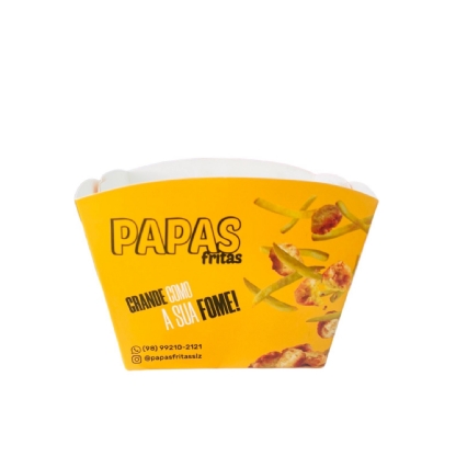 Embalagem Barca p/ Porções (9 x 8 x 9 cm) Personalizada