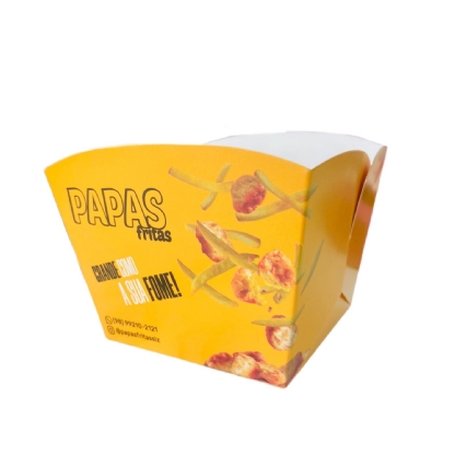 Embalagem Barca p/ Porções (9 x 8 x 9 cm) Personalizada