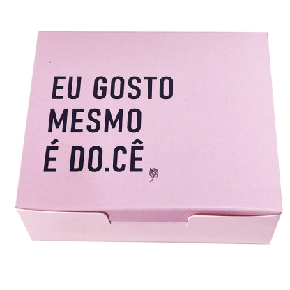 Embalagem Bolo Fatia Retangular (12 x 10 x 4 cm) Personalizada