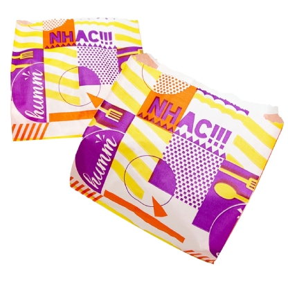 Saquinho (13,5 x 6,5 x 16 cm ) p/ Batata Frita, Lanche, Salgados - 500 unidades