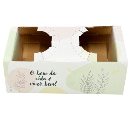 Suporte Porta Copos Empastado Para 2 Copos - 100 unidades