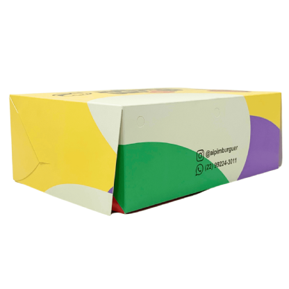 Embalagem Para salgados G (22 x 15 x 8 cm) Personalizada
