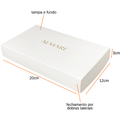Embalagem Tampa e fundo Para Acessórios (20 x 12 x 3 cm) Personalizada