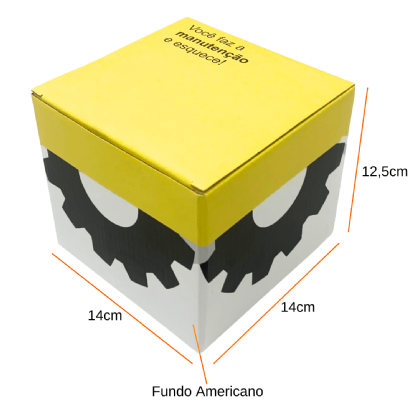 Embalagem Para peças empastada (14 x 14 x 12,5 cm) Personalizada