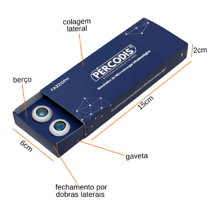 Embalagem gaveta com Berço (15 x 6 x 2 cm) Personalizada
