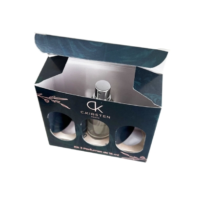 Embalagem para Kit 3 Perfumes (10,3 x 3,8 x 9 cm) Personalizada