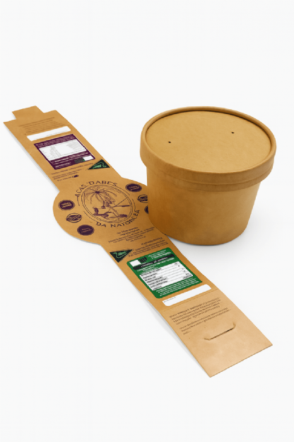 Cinta p/ Pote de Sorvete, açai de 240 ml (33,5 x 8,5 cm) Personalizada
