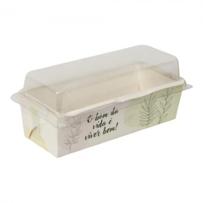 Forma Forneável 390g COM tampa para Bolo Caseirinho, Inglês, Pão - 50 unidades
