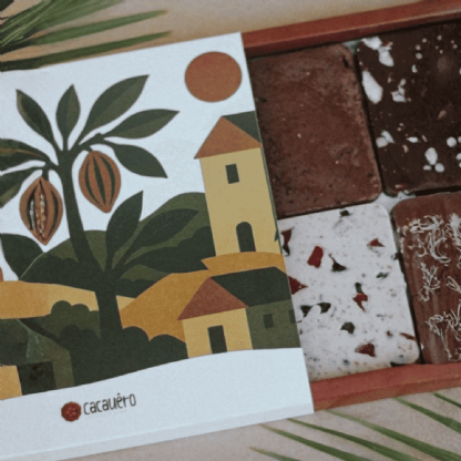 Embalagem Gaveta para Chocolate Gourmet (22 x 22 x 2 cm) Personalizada