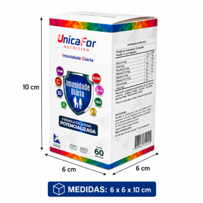 Embalagem para Suplemento (6 x 6 x 10 cm) Personalizada