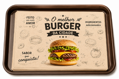 Jogo Americano de Papel (25 x 35 cm) Personalizado