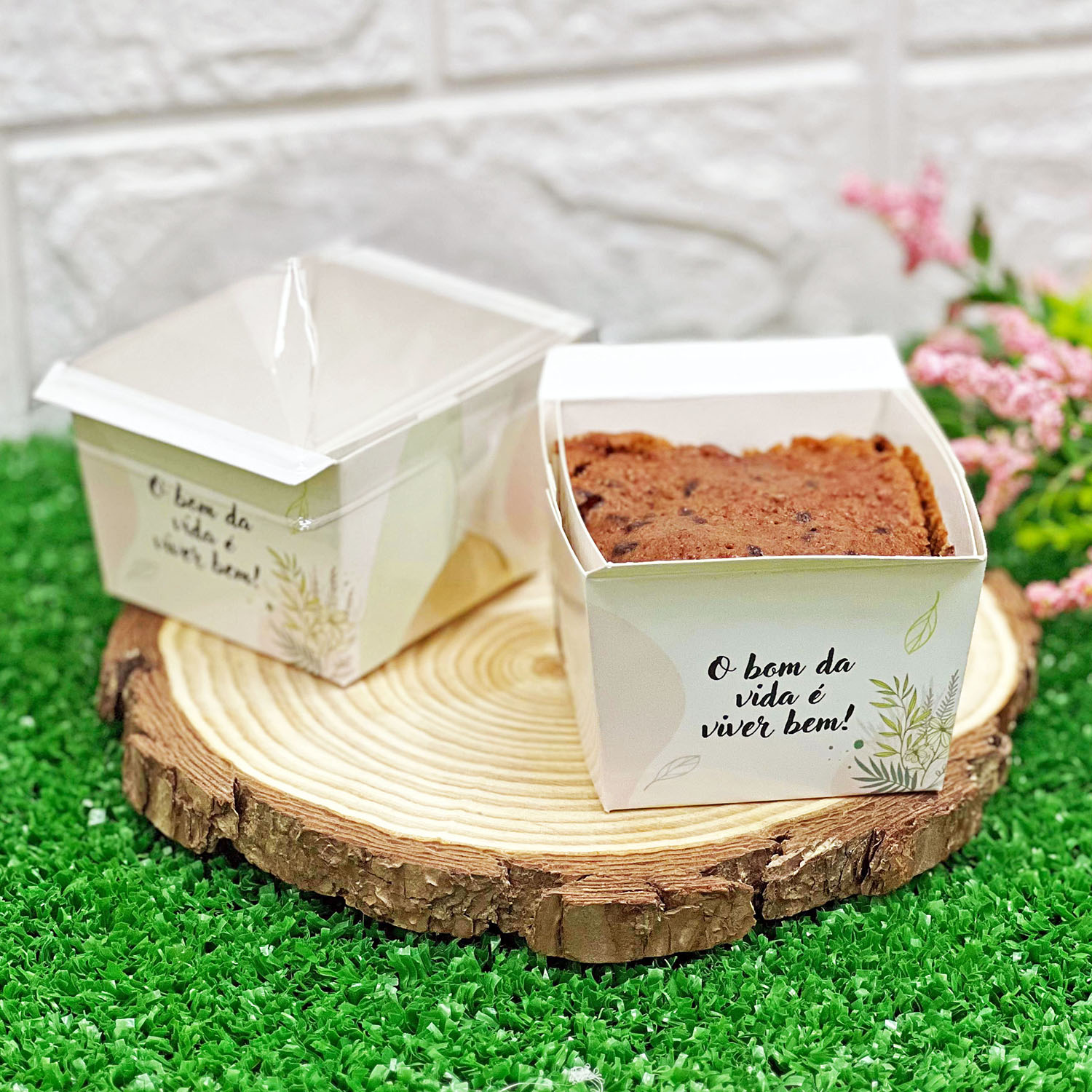 Forma Forneável (6 x 6 x 5 cm) Com Tampa - 100 Unidades