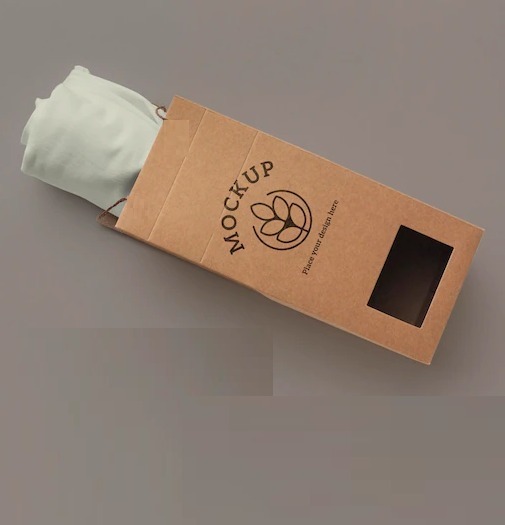 Embalagem Para Camisa c/ Visor Vazado (6 x 6 x 16 cm) Personalizada