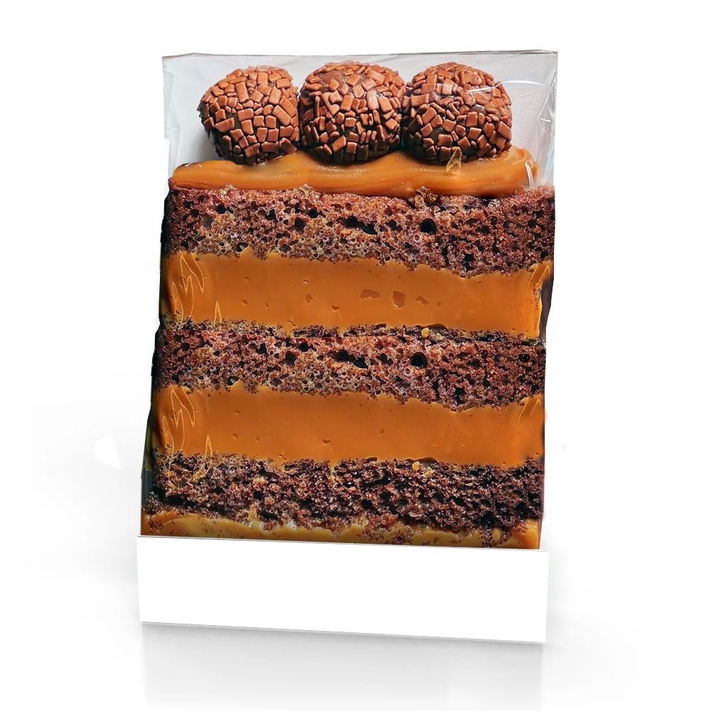 Embalagem base p/ Fatia Slice Cake laminada (10 x 2,5 x 13 cm ) -100 unidades