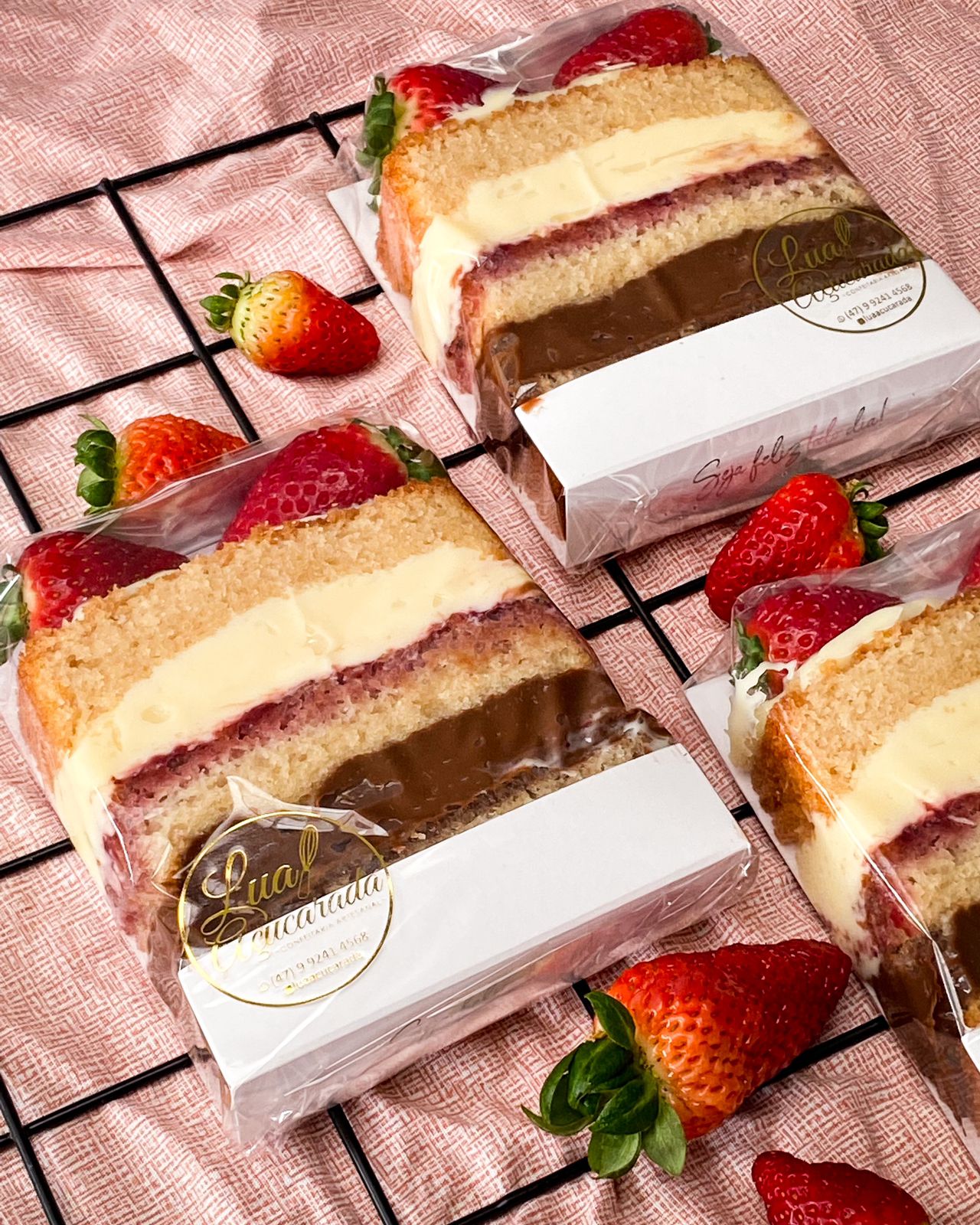 Embalagem base p/ Fatia Slice Cake laminada (10 x 2,5 x 13 cm ) -100 unidades