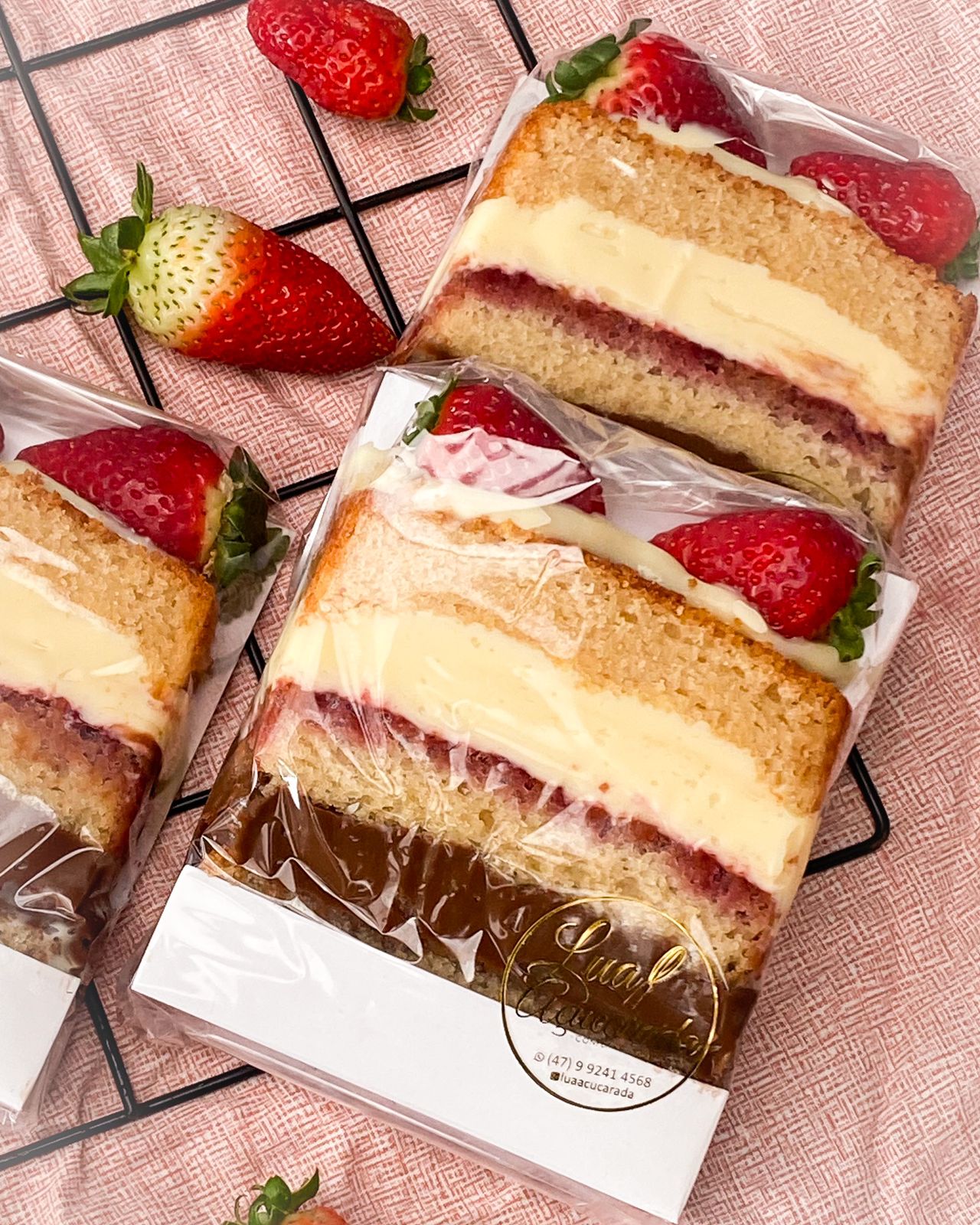 Embalagem base p/ Fatia Slice Cake laminada (10 x 2,5 x 13 cm ) -100 unidades