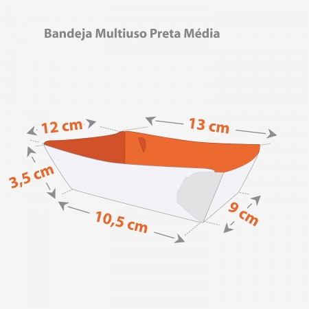 Bandeja Multiuso Antivazamento c/ Laminação interna (10,5 x 9 x 3,5 cm) Personalizada