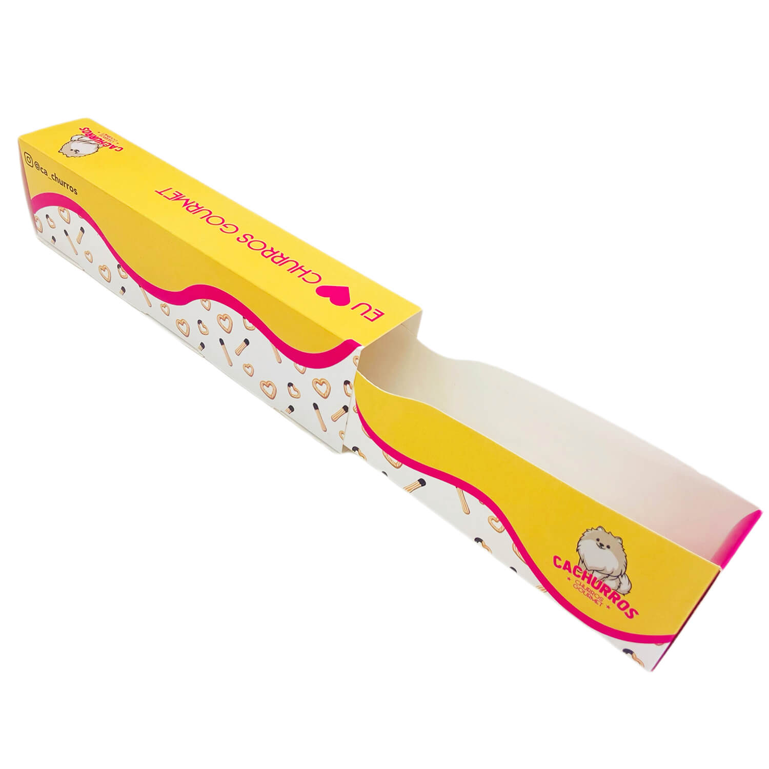 Embalagem para Churros Delivery Gourmet (20 x 3,5 x 5 cm) Personalizada