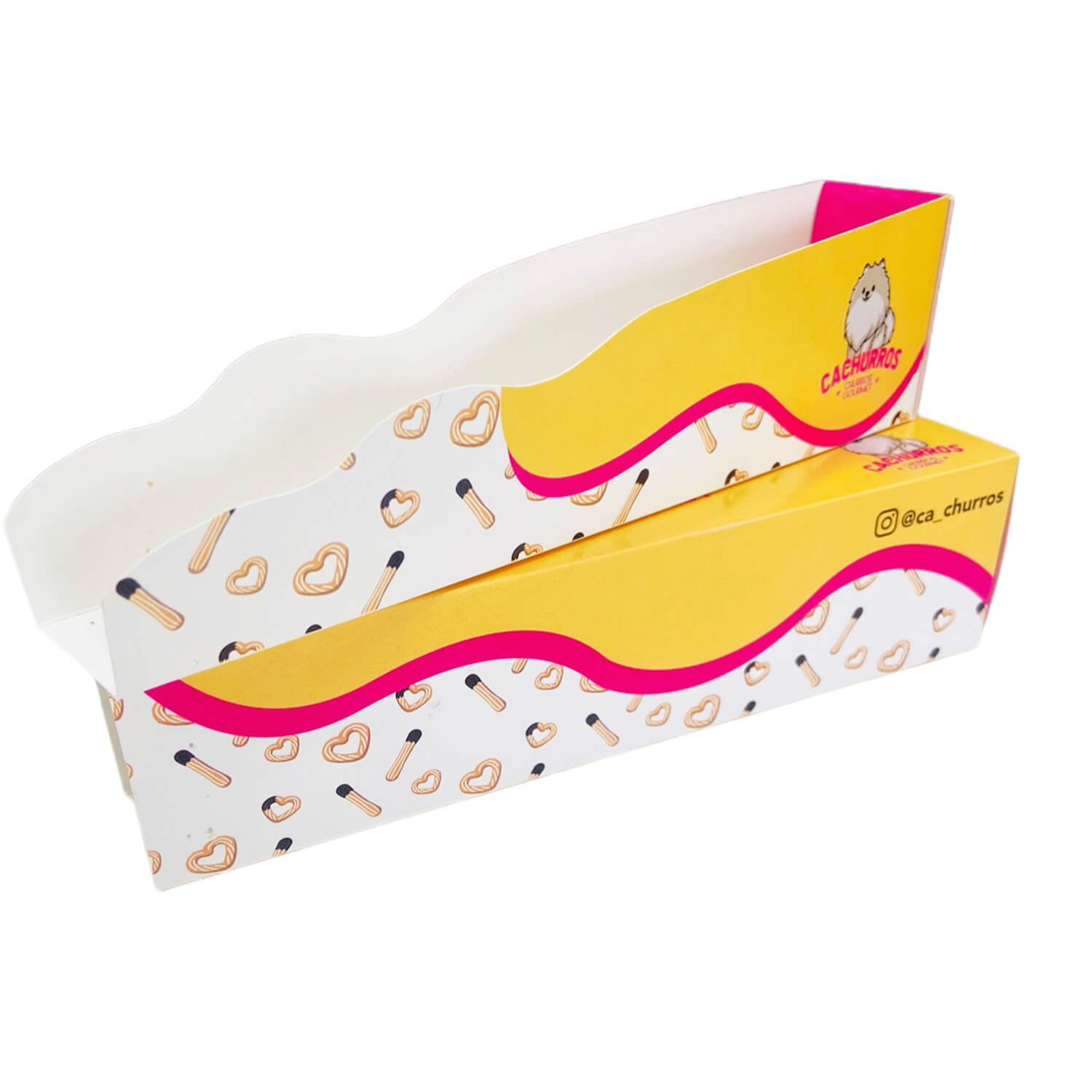 Embalagem para Churros Delivery Gourmet (20 x 3,5 x 5 cm) Personalizada