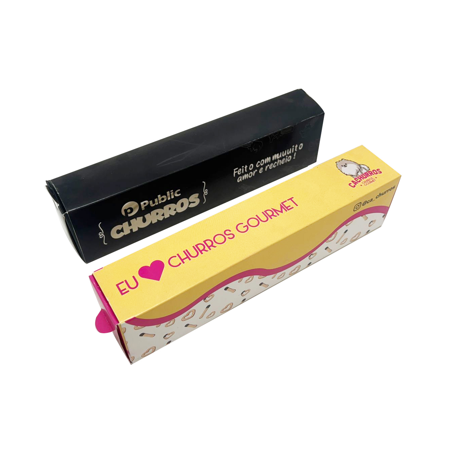 Embalagem para Churros Delivery Gourmet (20 x 3,5 x 5 cm) Personalizada