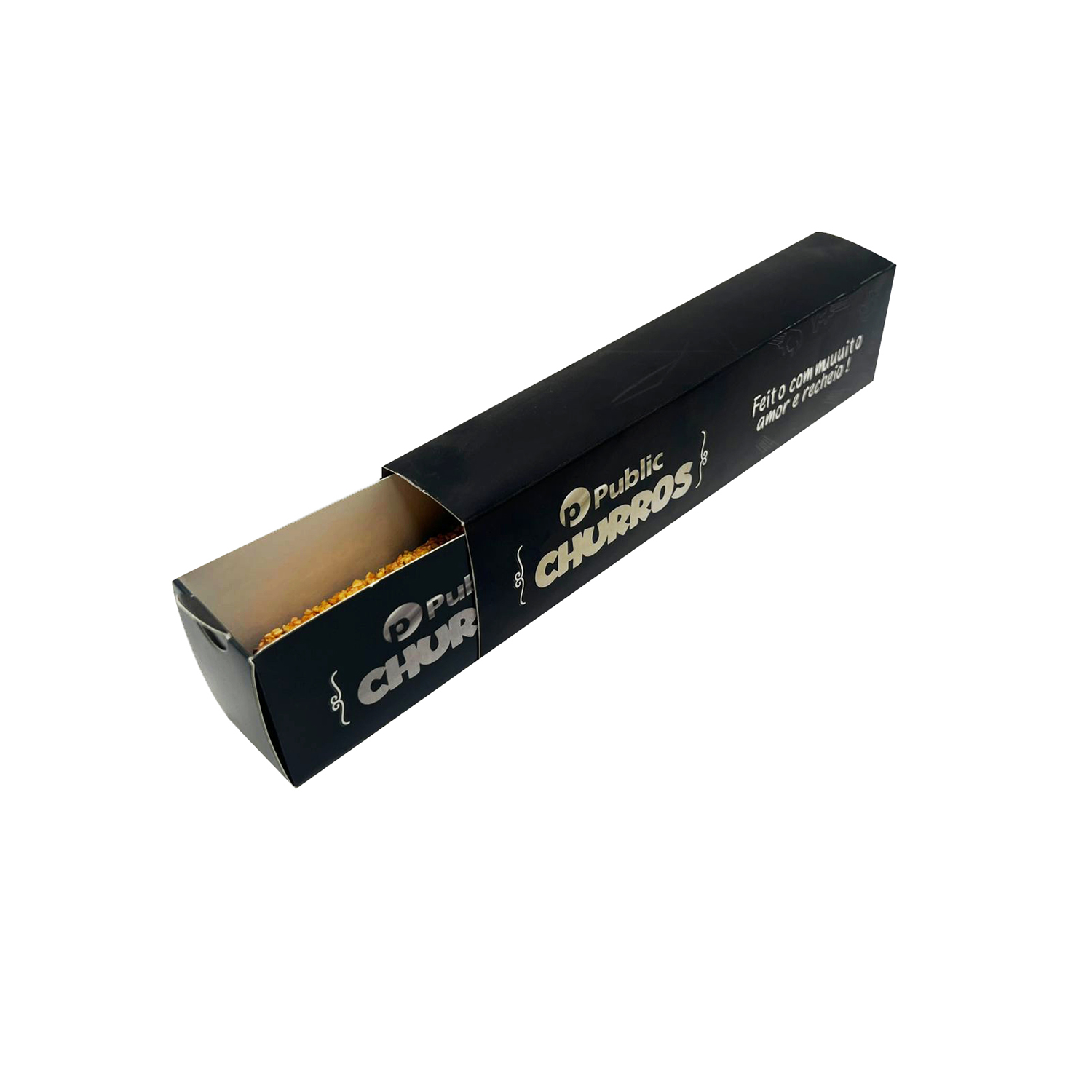 Embalagem para Churros Delivery Gourmet (20 x 3,5 x 5 cm) Personalizada