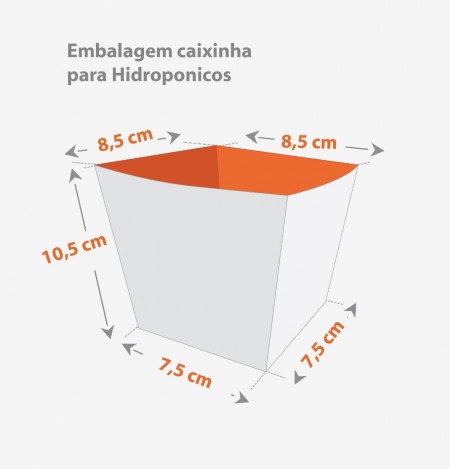 Embalagem caixinha para Hidroponicos Personalizada