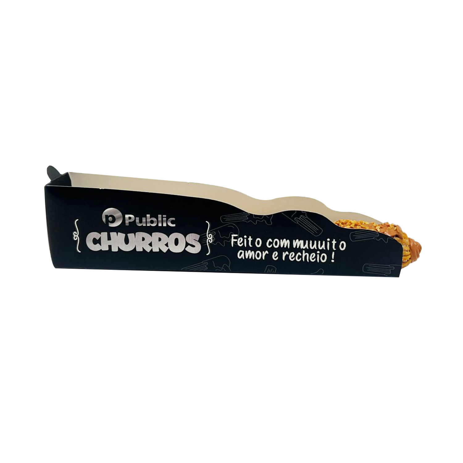 Embalagem Base para Churros (20 x 3,5 x 5 cm) Personalizado
