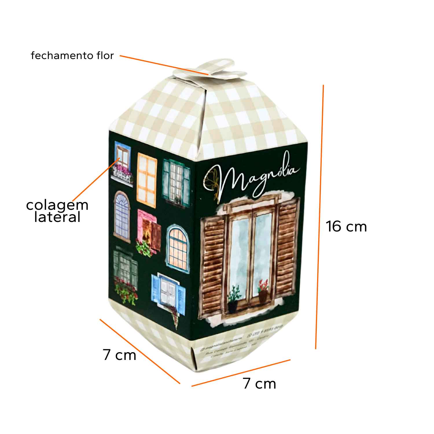 Embalagem Ovinhos Chocolate (7 x 7 x 16 cm) Personalizado
