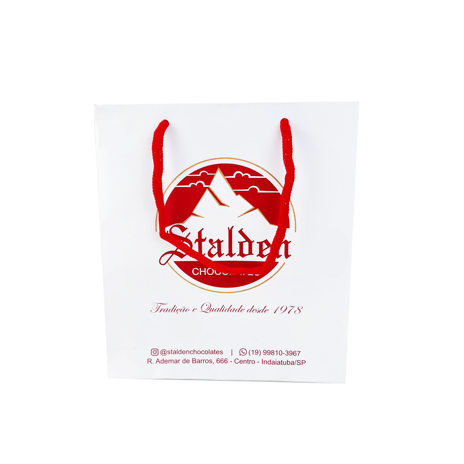 Sacola Offset 180grs (17 x 4 x 19 cm) Personalizadaa