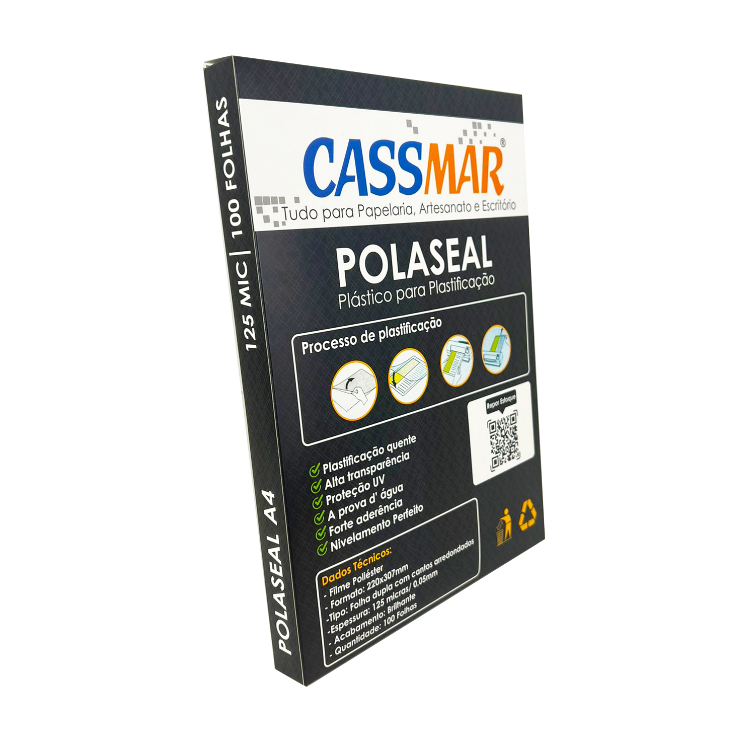 Embalagem Para Folha Sulfite A4 (22,5 x 2,5 x 31 cm) Personalizada