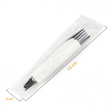 Kit Talher Garfo, Faca e Guardanapo Reforçado Master - 250 unidades