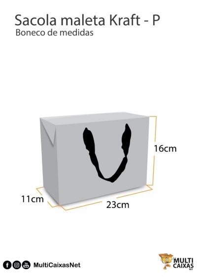 Caixa Sacola (23 x 11 x 16 cm) Personalizada