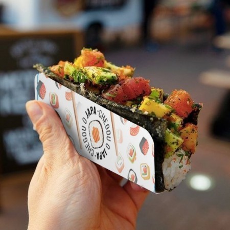 Base para temaki, bolo fatia, crepe (10 x 5 x 3 cm) - 100 unidades