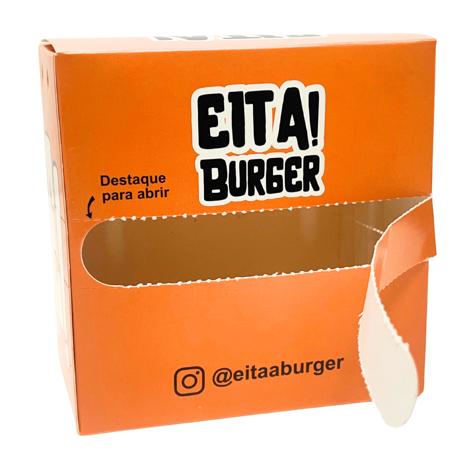 Caixa P/ Hambúrguer C/ Picote (11,5 X 7,5 X 11,5 cm) Personalizada