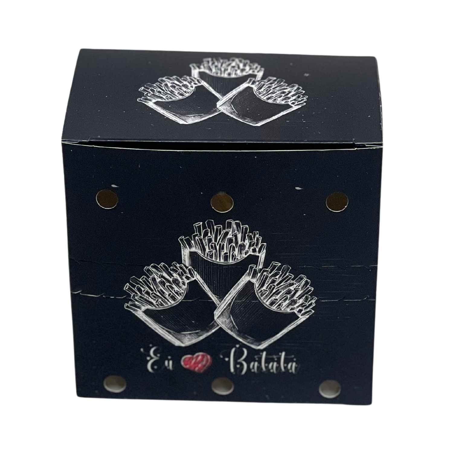 Caixa | Embalagem para Batata Frita, Frituras Delivery (11,5 x 7 x 11,5) - 50 unidades