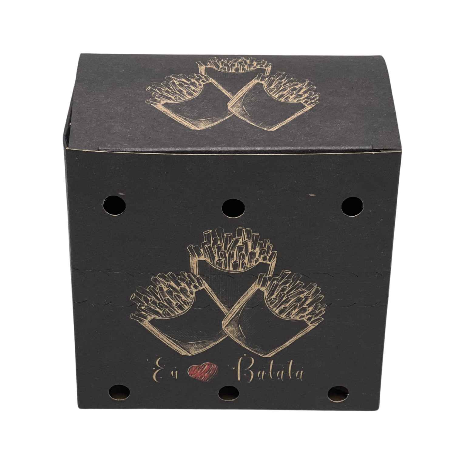 Caixa | Embalagem para Batata Frita, Frituras Delivery (11,5 x 7 x 11,5) - 50 unidades