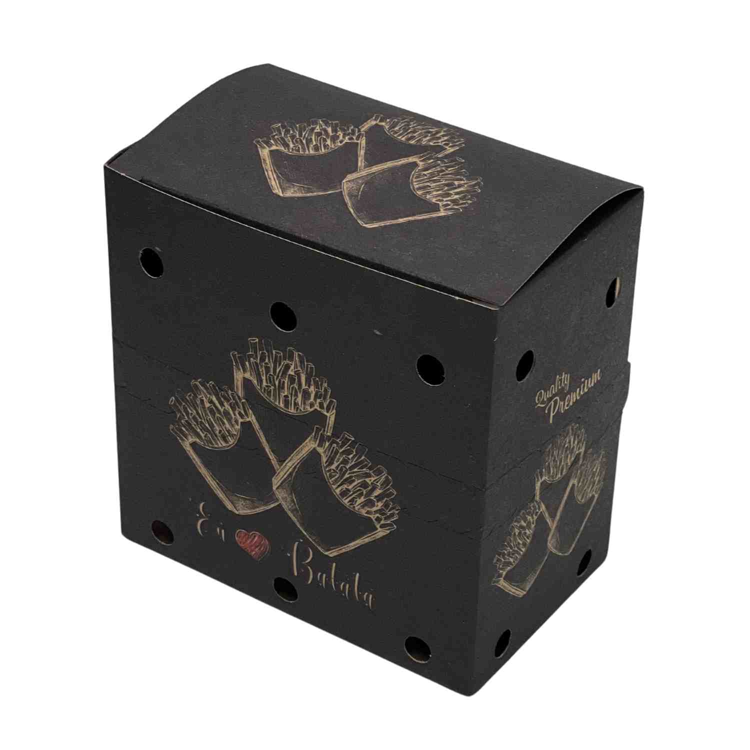Caixa | Embalagem para Batata Frita, Frituras Delivery (11,5 x 7 x 11,5) - 50 unidades