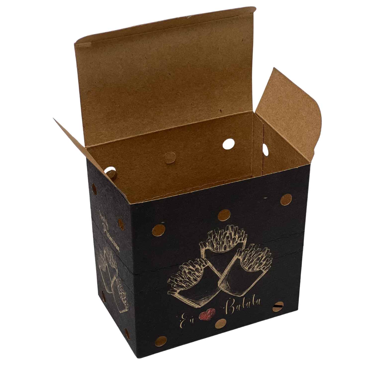 Caixa | Embalagem para Batata Frita, Frituras Delivery (11,5 x 7 x 11,5) - 50 unidades