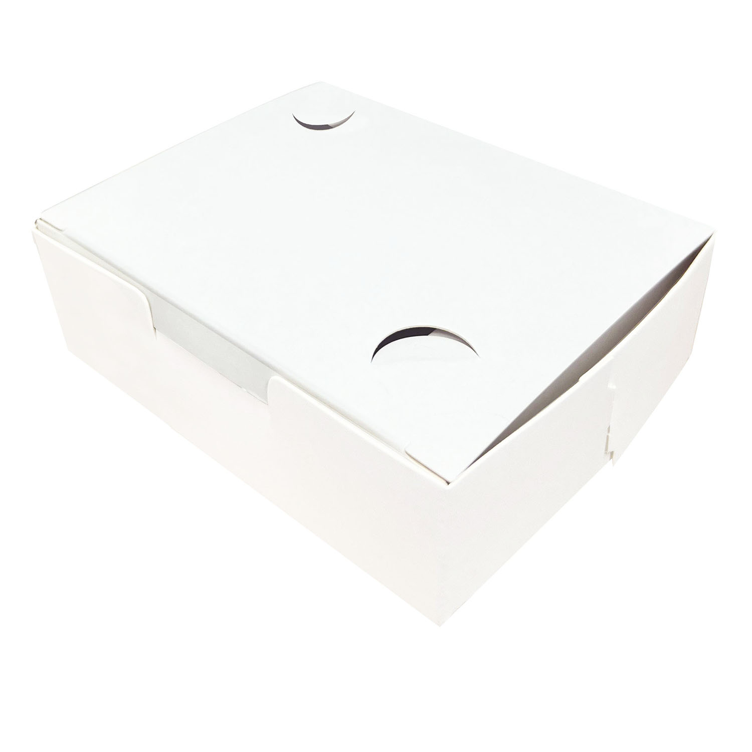 Embalagem Bolo Fatia retangular c/ Plastificação (12 x 10 x 4 cm) Branca - 100 Unidades