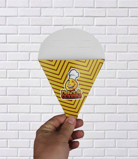 Cone c/ suporte de molho P2 - Personalizado