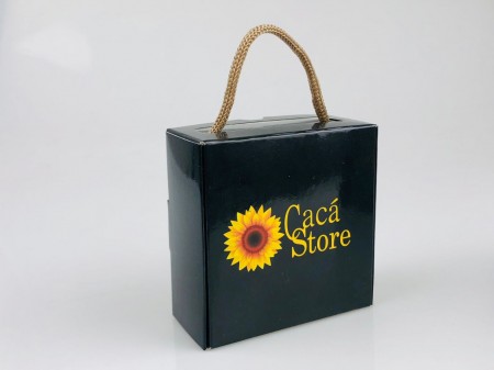 Embalagem presente com alça ( 9 x 9 x 3 cm) Personalizada